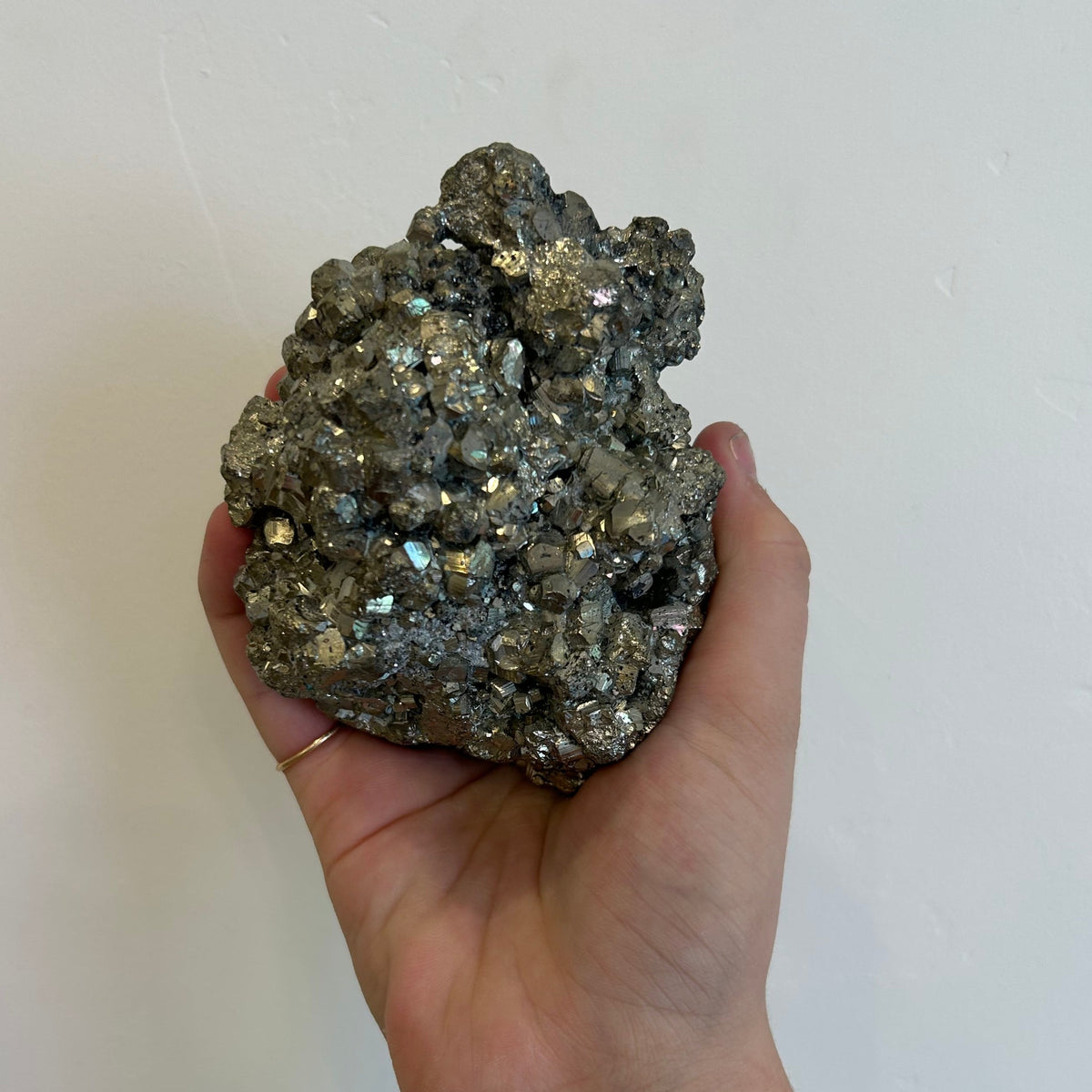 Specimen Large Natural Gold Pyrite Crystal – Mineral and Matter