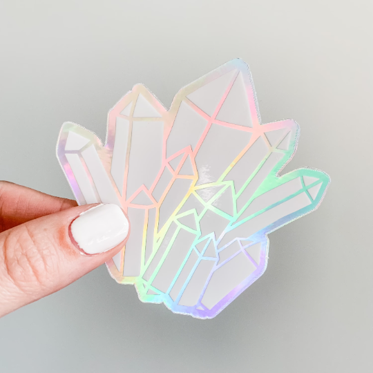 Made by Rachel Holographic Crystal Cluster Sticker