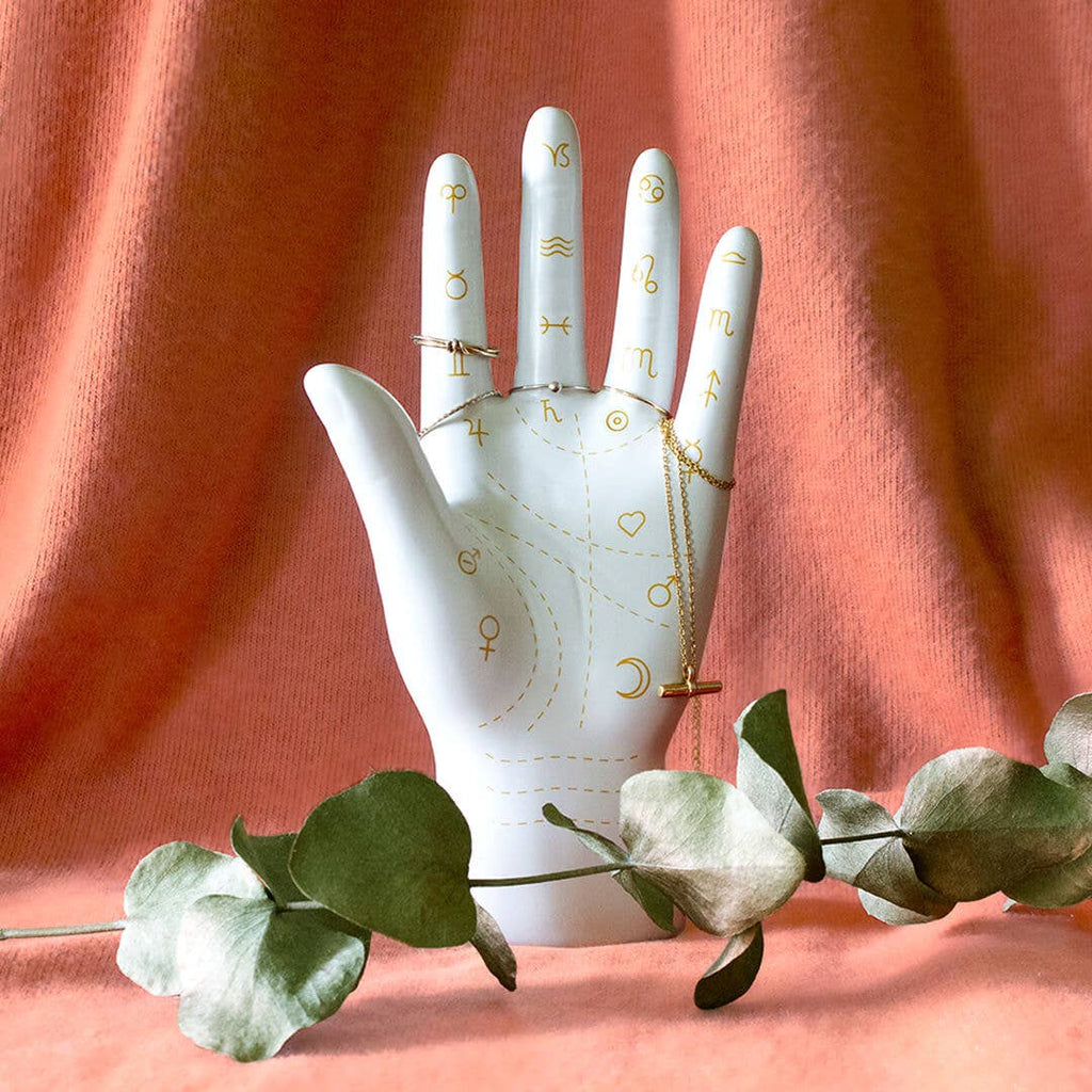 Palmistry Hand Ceramic Ring Holder